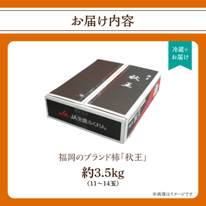 秋の贅沢、濃厚であま～い柿の新ブランド「秋王」約3.5kg（11～14玉）＜配送不可：北海道・沖縄・離島＞ 柿 フルーツ 秋の味覚 濃厚 サクサク 大玉 072-197