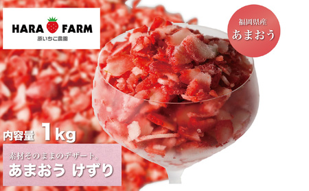 あまおうけずり 1kg いちご イチゴ 苺 あまおう フルーツ 果物 くだもの 冷凍 シャーベット トッピング デザート 福岡県 八女市 155-006