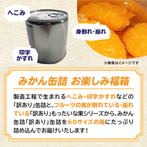 九州福岡工場直送！ 【訳あり】 もったいな果シリーズ みかん缶詰 お楽しみ 福箱 温州みかん もったいない 訳あり 備蓄 保存 福岡県 八女市 007-038