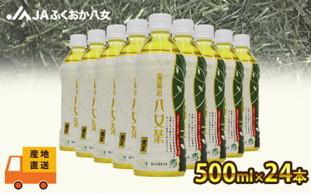 【産地直送】福岡の八女茶 煎茶ペットボトル（500ml×24本）　026-011