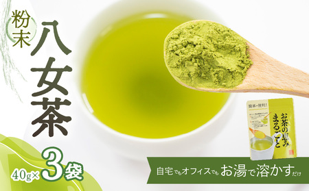 粉末八女茶～自宅でもオフィスでもお湯で溶かすだけ～【メール便】 ポスト投函 簡易包装 訳あり 026-012