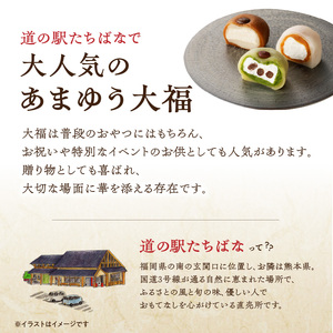 <道の駅たちばなオリジナル>あまゆう大福詰合せ20個入り 抹茶 キャラメル コーヒー 和菓子 洋菓子 八女茶 スイーツ 大福 セット 詰め合せ 福岡県 八女市 054-002
