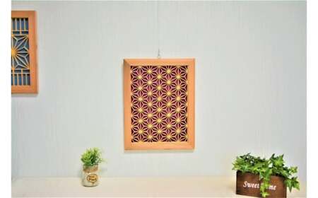 【受注生産】八女の建具師が作る組子の壁飾り「麻の葉」 062-003