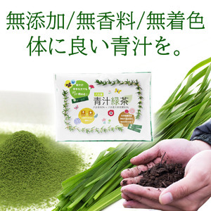 八女茶と八女産大麦若葉の青汁緑茶　12袋セット（1g×11包）　068-001