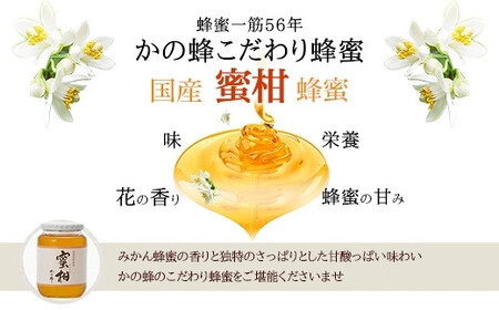 ＜国産＞かの蜂 みかん蜂蜜【600g】福岡県八女市で収獲した完熟みかん蜂蜜　024-007