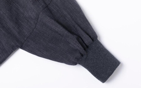 KAPPOGI-085【割烹着：身丈85cm】無地 グレー　034-016-GY