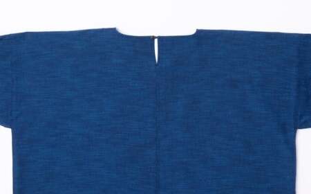 KAPPOGI-085【割烹着：身丈85cm】無地  ブルー　034-016-BL