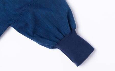 KAPPOGI-085【割烹着：身丈85cm】無地  ブルー　034-016-BL