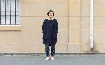 KAPPOGI-085【割烹着:身丈85cm】無地 ネイビー 034-016-NY