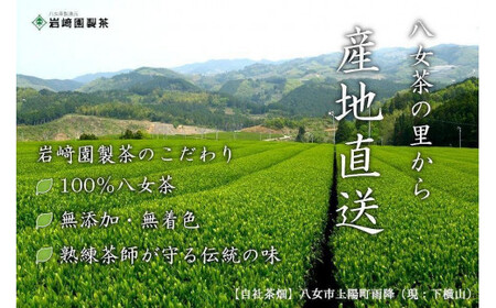 八女茶100% お茶の有効成分をまるごと飲む!粉末緑茶50g入×4袋 製菓用にもおすすめ <岩崎園製茶> 075-037