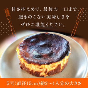 濃厚手作りバスクチーズケーキ　ホール5号　157-001