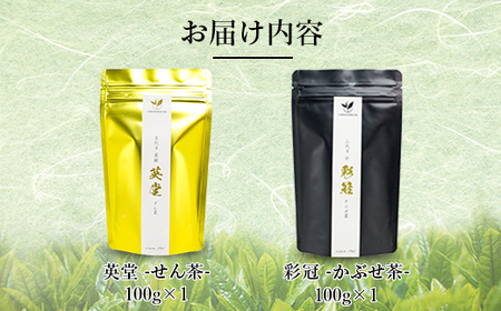 八女茶贅沢2本セット（100g×2袋）　131-002　131-002