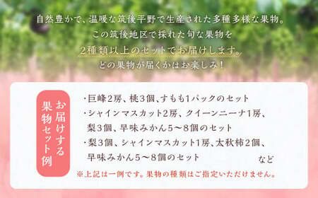旬の果物 詰め合わせ セット 福岡県産 フルーツ 季節 果物 【2026年6月上旬から11月上旬頃発送予定】