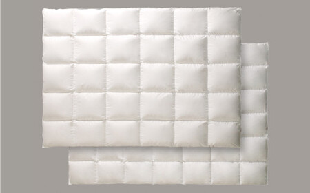 羽毛布団 2枚合わせ ダウン90% オールシーズン使用可能 シングル 150cm×210cm 計1.1kg