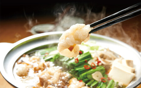 ぷるっぷる やまやの 博多 もつ鍋 セット あごだし醤油味 4人前 筑後市  ／ 鍋 牛小腸 ホルモン あごだし スープ付き 冷凍