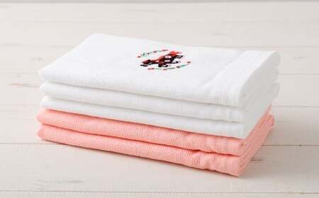 2026年干支タオル （5枚セット） 【2026年2月下旬迄発送】 年内発送 2種類 ピンク ホワイト ／ タオル ハンドタオル  綿 日本製 日用品 雑貨