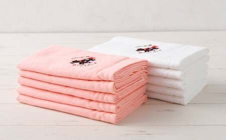 2026年干支タオル （10枚セット） 2種類×各5枚 【2026年2月下旬迄発送】 年内発送 ピンク ホワイト ／ タオル ハンドタオル  綿 日本製 日用品 雑貨