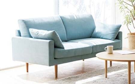 【アイボリー】 高野木工 LEO SOFA レオソファ 3人掛け ウォルナット脚 【5年保証】 ソファ インテリア 家具 九州 福岡県 筑後市