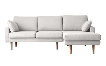 【アイボリー】 高野木工 LEO SOFA レオソファ カウチタイプ 2人掛け （左肘） + シェーズロング （右肘） オーク脚 【5年保証】 ソファ カウチソファ シェーズロングソファ インテリア 家具 九州 福岡県 筑後市