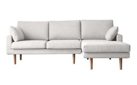 【グレー】 高野木工 LEO SOFA レオソファ カウチタイプ 2人掛け （左肘） + シェーズロング （右肘） ウォルナット脚 【5年保証】 ソファ カウチソファ シェーズロングソファ インテリア 家具 九州 福岡県 筑後市