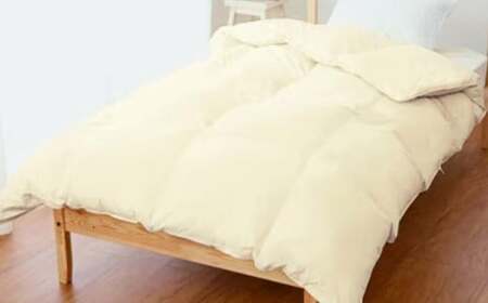 マンション専用 シングル サイズ 羽毛布団 （ ダウン 85% ・ 充填量 700g ・ アイボリー ） 洗える 羽毛ふとん 収納ケース付き 軽い 軽量 節電 対策 福岡県 筑後市
