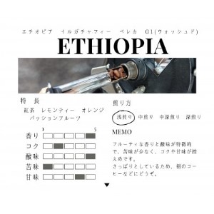 エチオピア　イルカチャフィベレカG1　ウォッシュド(浅煎り)200g×2【1375750】