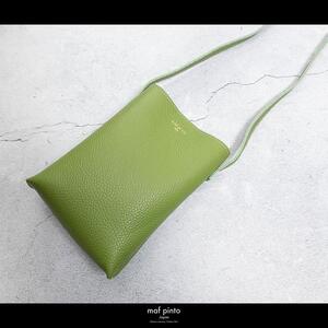 maf pinto (マフ ピント) ミニショルダー バッグ サコッシュ コンパクト グリーンティー ADRIA LINE レザー 本革 メンズ レディース ユニセックス 日本製