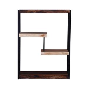 違い棚シェルフ【デルタ】 ウォールナット×トチ