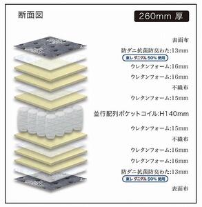 セミダブルマットレス 国産ポケットコイル ザ・グランツ オパール