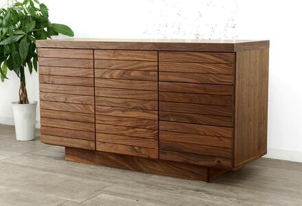 大川家具 ノート 120cmリビングボード 台輪 天然木ウォールナット