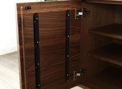 大川家具 ノート 120cmリビングボード 台輪 天然木ウォールナット