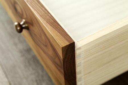 大川家具 ソレイユ 90cm チェスト 引出し4段 天然木ウォールナット