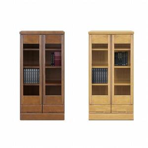 コレクションボード 幅60cm 本棚 CD収納 開き戸 引出し 多目的ボード ブラウン