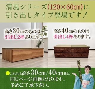 【高さ30cm ブラウン畳ユニット 引き出しタイプ】60cm×120cm（畳選べる）畳ユニット 小上がり 畳 収納 引き出し リビング 高床式ユニット
