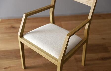 【開梱設置】高野木工 キールチェアWO 肘付き(座面:CHART6ベージュ)【10年保証】