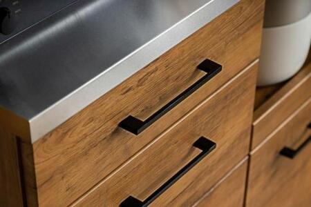 ブルックリンスタイルのステンレス天板キッチンカウンター 85cm幅