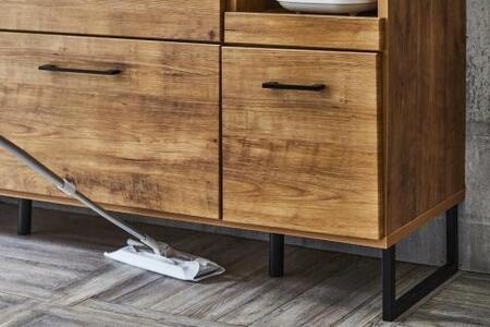 ブルックリンスタイルのステンレス天板キッチンカウンター 140cm幅