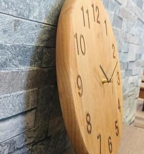 掛け時計 木の時計 木製 アルダー 丸形 大サイズ 直径32cm アナログ 掛時計