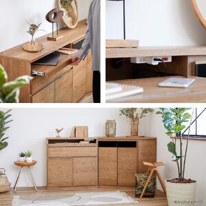 ノーク2_80サイドボード ハイタイプ ウォールナット【モーブル】【大川家具】