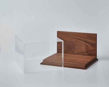noobo シューズケース スニーカーケース アクリルケース 天然無垢材 ウォールナット MIDI