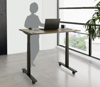 昇降デスク アルト120 オーク 天然木 電動 キャスター無