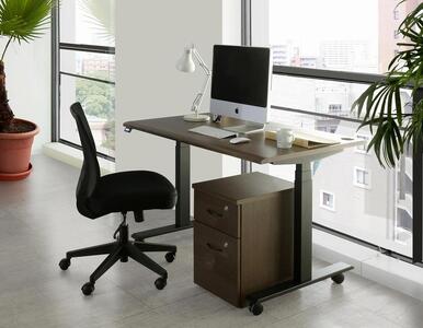 昇降デスク アルト140 オーク 天然木 電動 キャスター有