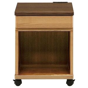 401ナイトテーブル テイク サイドテーブル ベッドサイドテーブル 2口コンセント付き キャスター付き サイドワゴン 引き出し 1段 インテリア 木製 北欧 テイスト モダン