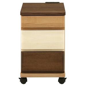 303ナイトテーブル テイク ソファーサイドテーブル リビングワゴン ベッドサイドテーブル 2口コンセント付き キャスター付き サイドワゴン 引き出し 3段 インテリア 木製 北欧 テイスト モダン