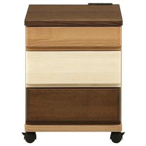 403ナイトテーブル テイク ソファーサイドテーブル リビングワゴン ベッドサイドテーブル 2口コンセント付き キャスター付き サイドワゴン 引き出し 3段 インテリア 木製 北欧 テイスト モダン