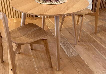 【開梱設置】高野木工 MALLOON マルーン ダイニングテーブル 直径90cm ホワイトオーク【10年保証】