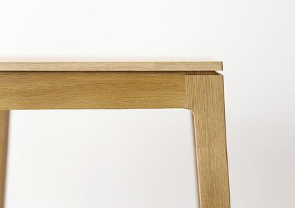 【開梱設置】高野木工 モル 120×40コンソールテーブル ホワイトオーク／黒塗装【10年保証】