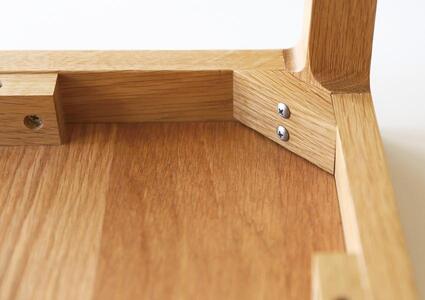 【開梱設置】高野木工 モル 40×40サイドテーブル ホワイトオーク／黒塗装【10年保証】