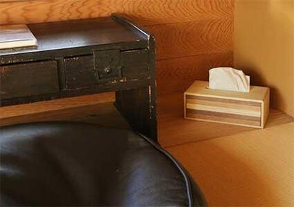 桐のティッシュケース(縞)2個セット