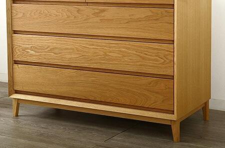 大川家具 レフライン 90cm リビングチェスト 収納タンス 天然木オーク(ナラ) 野中木工所